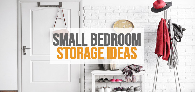 Udvalgt billede af ideer til opbevaring i små soveværelser.