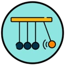 Et ikon, der viser evighedskugler, som indikerer lav bevægelsesoverførsel.
