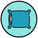 Et ikon, der viser et pudebetræk, der kan tages af.