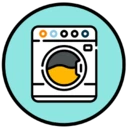 Et ikon, der forestiller en vaskemaskine, og som illustrerer et produkt, der er egnet til maskinvask.
